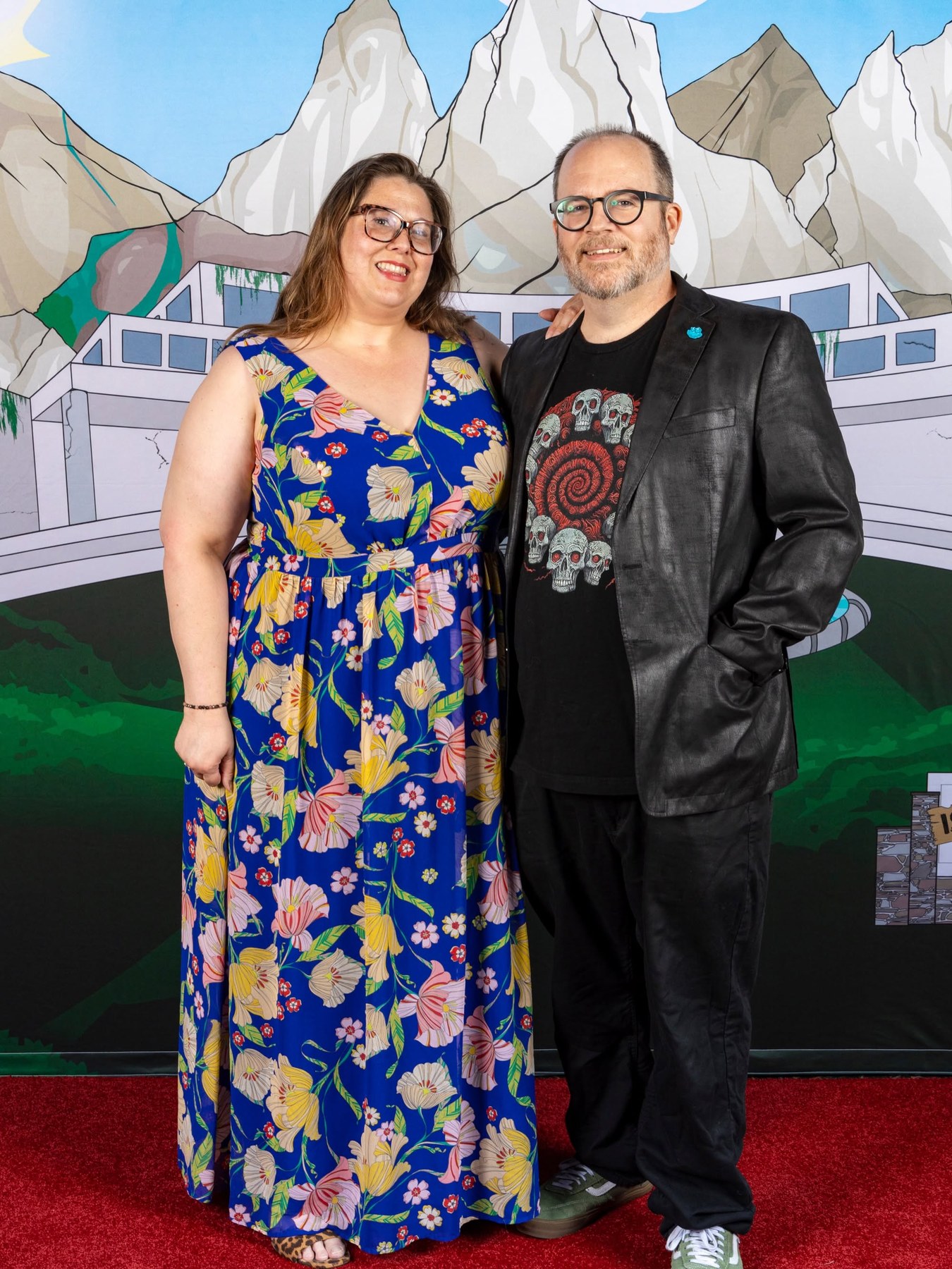 Harland Williams and James Schrader at the Isla Monstro premiere